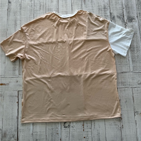 Multi Color Block Reverse Stitched Oversized Baggy Short Sleeve Shirt - Picture 4 of 10